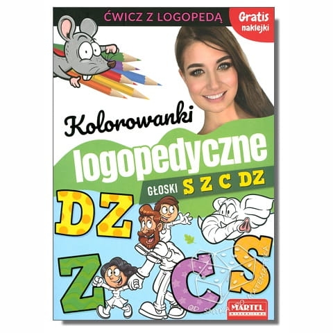 Kolorowanki logopedyczne - głoski s, z, c, dz