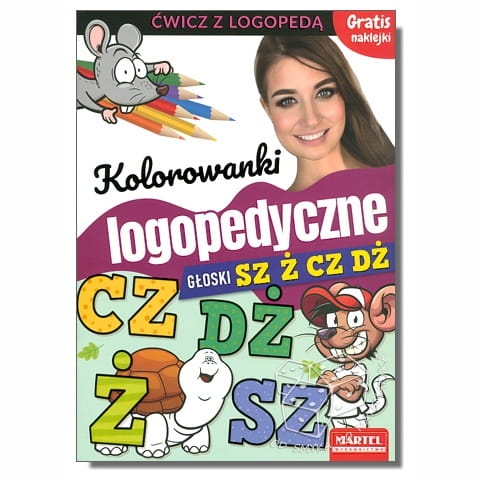 Kolorowanki logopedyczne - głoski sz, ż, cz, dż