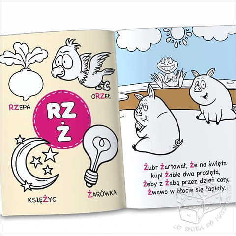 Kolorowanki logopedyczne - głoski sz, ż, cz, dż