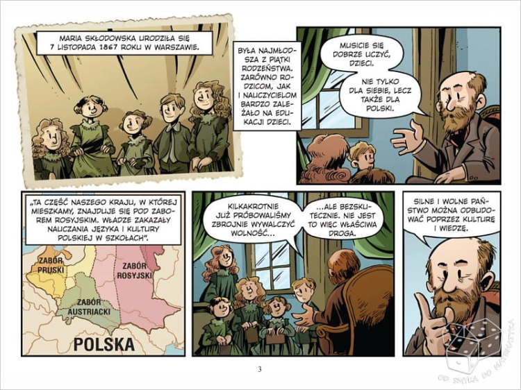 Maria Skłodowska-Curie. Pierwiastki promieniotwórcze. Najwybitniejsi naukowcy - komiks