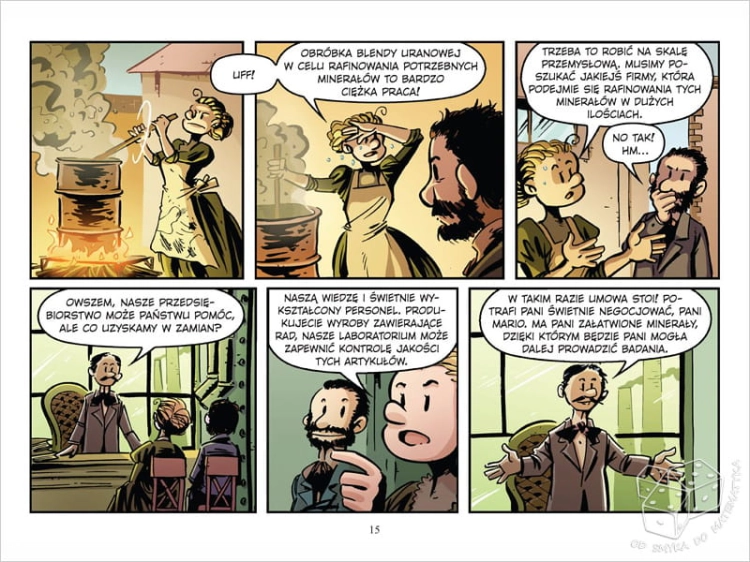 Maria Skłodowska-Curie. Pierwiastki promieniotwórcze. Najwybitniejsi naukowcy - komiks