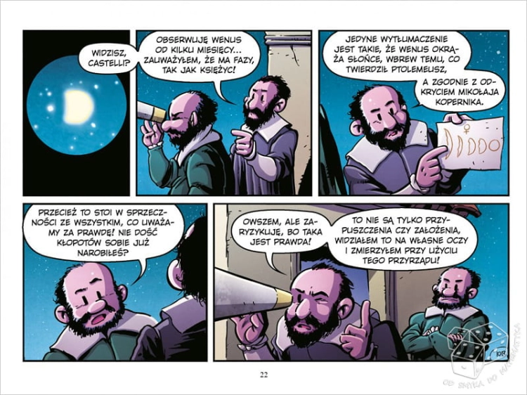 Galileusz. Posłaniec gwiazd. Najwybitniejsi naukowcy - komiks
