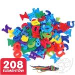 Askato - literki - 208 elementów. Klocki małych geniuszy