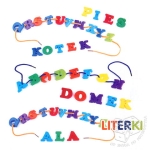 Askato - literki - 208 elementów. Klocki małych geniuszy