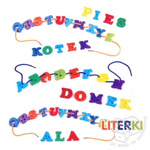 Askato - literki - 208 elementów. Klocki małych geniuszy
