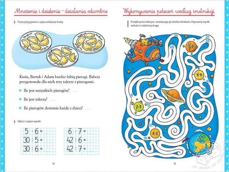 Tabliczka mnożenia ze smokami - klasy 2-3. Działania, łamigłówki, komiks