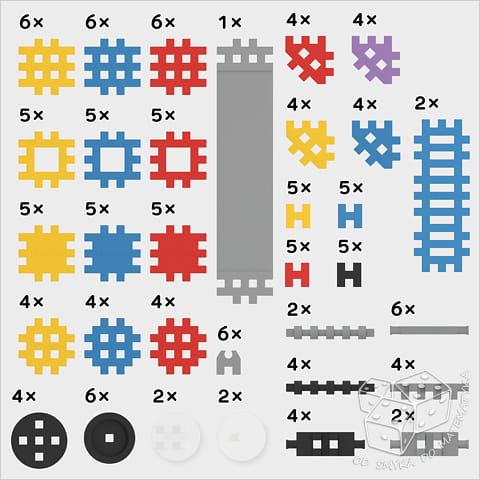 Klocki Mini waffle - konstruktor expert - 141 elementów
