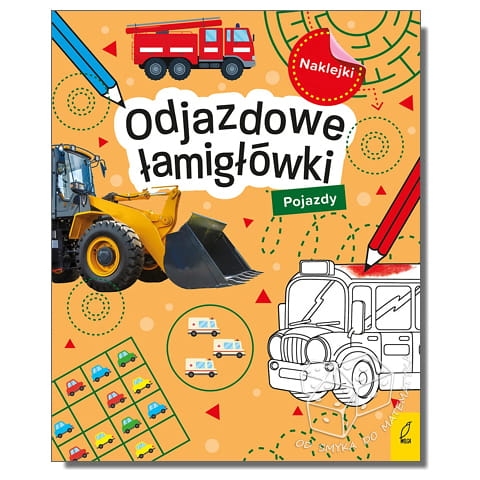 Odjazdowe łamigłówki z naklejkami. Pojazdy