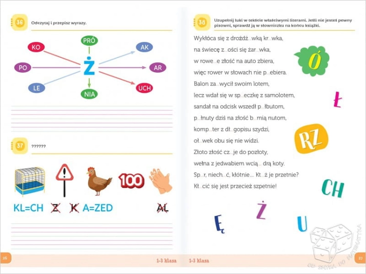 Ciekawe ćwiczenia ortograficzne klasy 1-3