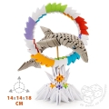 Origami 3D. Delfin - zestaw kreatywny 343 elementy