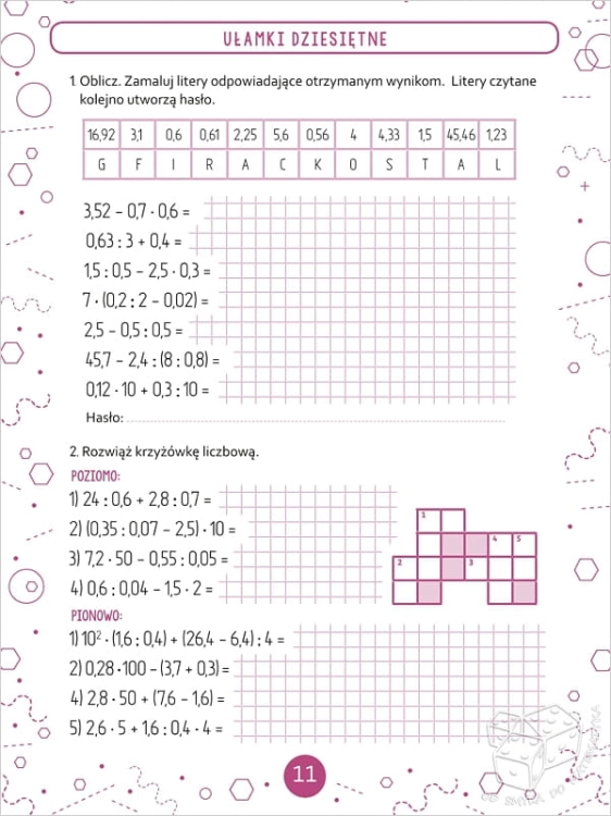 Sposób na matematykę. Ćwiczenia dla klasy VI