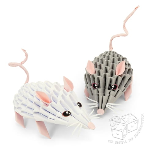 Origami 3D. Myszki - zestaw kreatywny 167 elementów