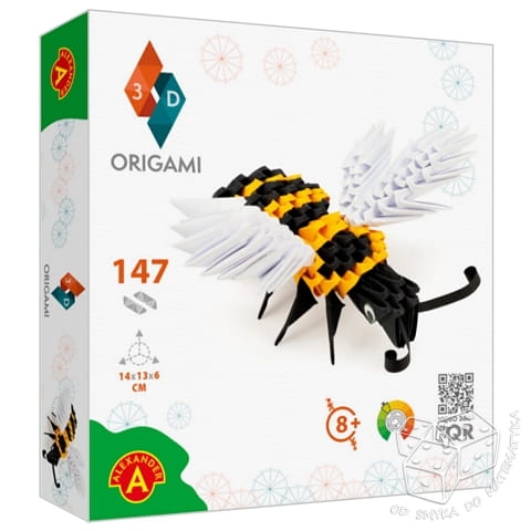 Origami 3D. Pszczoła - zestaw kreatywny 147 elementów