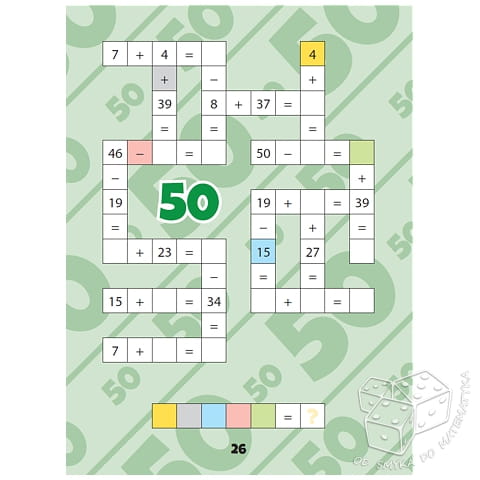 Matematyka w krzyżówkach. Dodawanie i odejmowanie w zakresie 50
