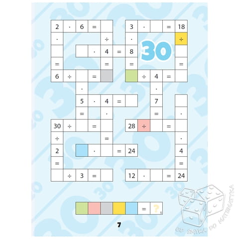 Matematyka w krzyżówkach. Mnożenie i dzielenie w zakresie 50
