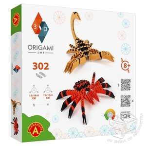 Origami 3D. Pająk i skorpion - zestaw kreatywny 302 elementy