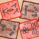 Ball Puzzles - łamigłówki metalowe - zestaw czerwony