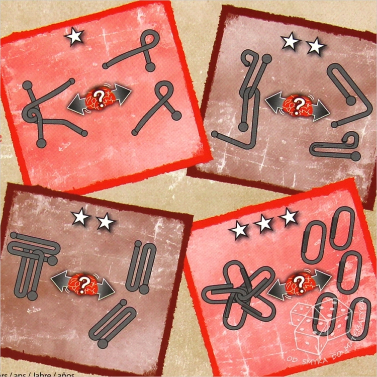 Ball Puzzles - łamigłówki metalowe - zestaw czerwony