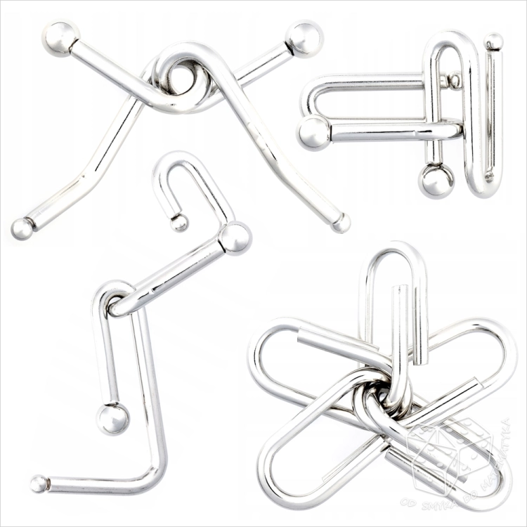 Ball Puzzles - łamigłówki metalowe - zestaw czerwony