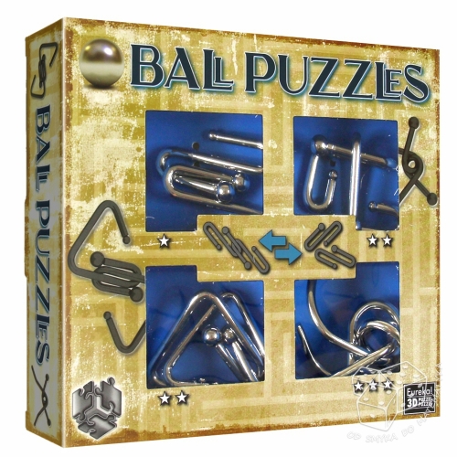 Ball Puzzles - łamigłówki metalowe - zestaw niebieski