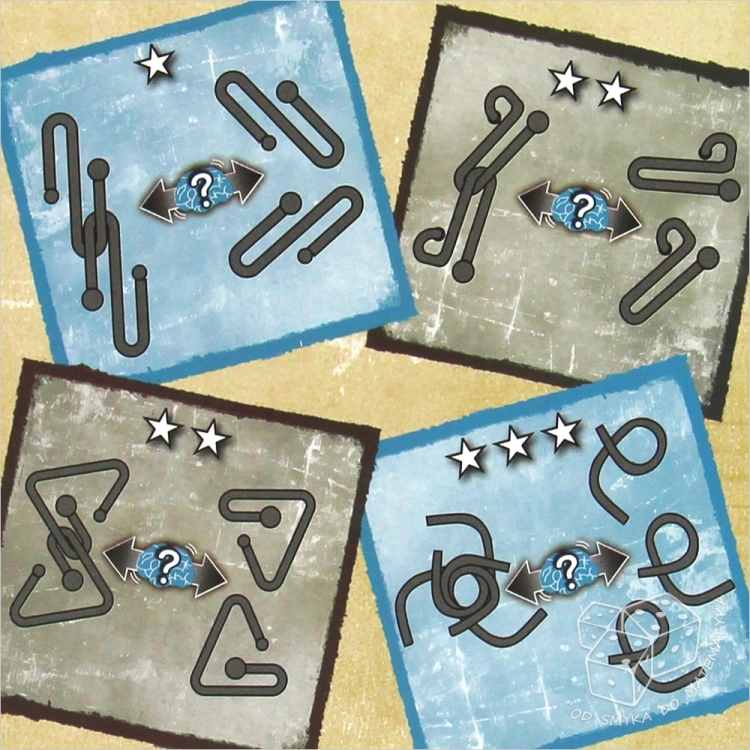 Ball Puzzles - łamigłówki metalowe - zestaw niebieski