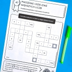 Krzyżówki matematyczne dla klas 1-3
