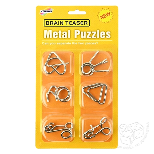 Łamigłówki metalowe - zestaw żółty