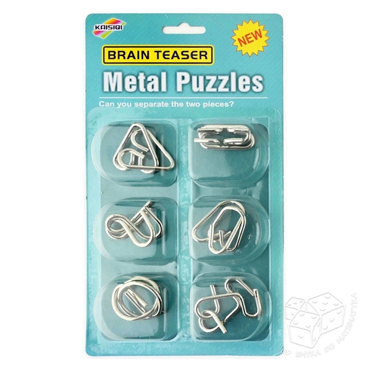 Łamigłówki metalowe - zestaw turkusowy