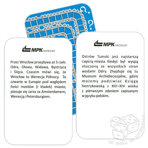 Tramwajem przez Wrocław – przykładowe karty informacyjne
