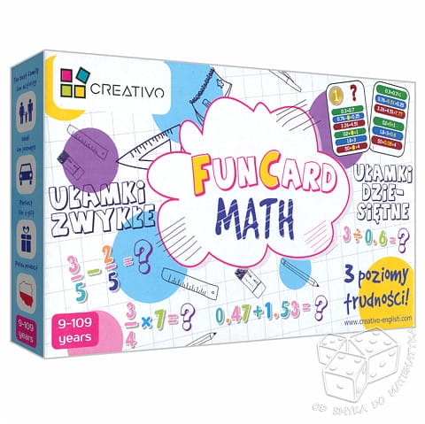 Ułamki zwykłe, ułamki dziesiętne. Fun Card Math