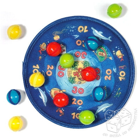 Rzutki na rzepy. Dart ball velcro game