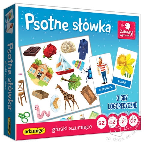 Psotne słówka - 3 gry logopedyczne - głoski szumiące