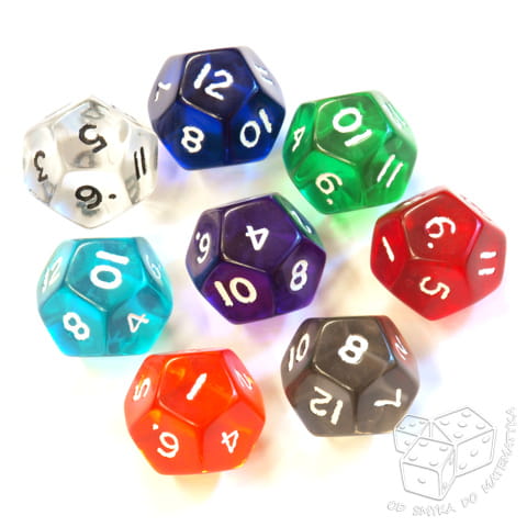 Kości RPG kryształowe - 12 ścian