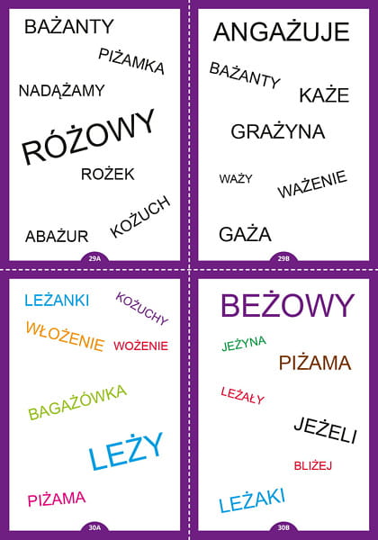 Co się dubluje? Czego brakuje? Pomoc logopedyczna do utrwalania wymowy głosek szumiących