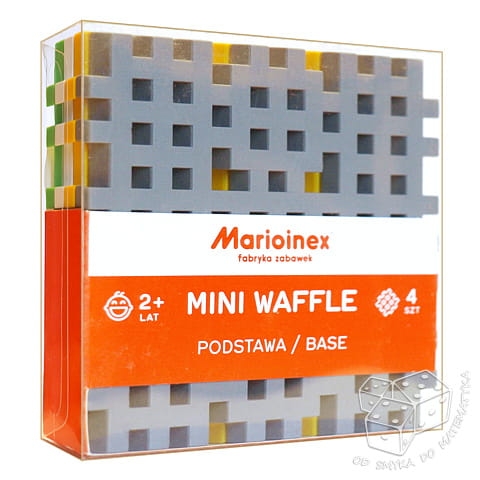 Klocki konstrukcyjne Mini waffle - podstawa 4 szt.